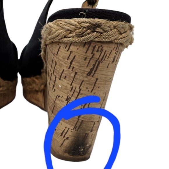 Madden Girl Elivia Peep Toe Slingback Cork Wedge Espadrille Women's Size 8.5 - Picture 5 of 14